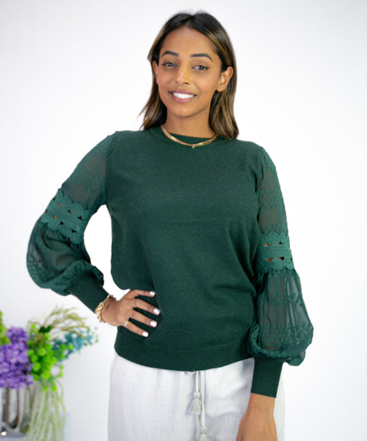 Evergreen Lace Knit Jumper